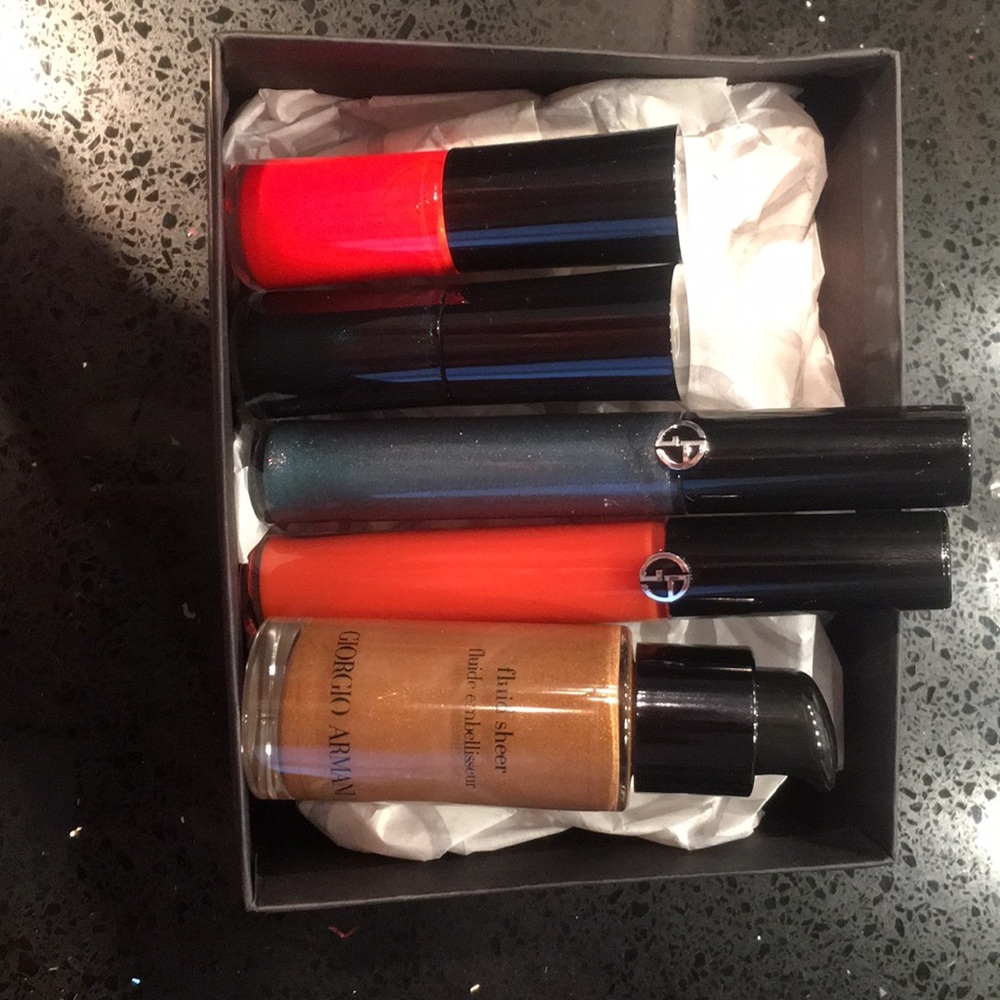 Giorgio Armani samples fluid sheer, polish, gloss